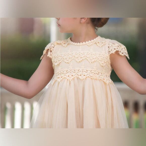 Trish Scully KATRINA DRESS BUTTERSCOTCH Girls 10 - Picture 2 of 11